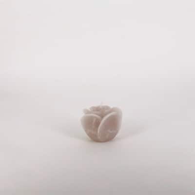 Small 1-Wick Rose Candle 3.35"Dia x 2.55" Linen - Linen