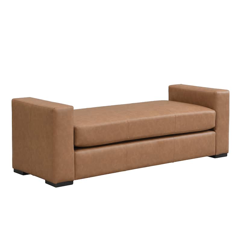Christopher Knight Home- Zephyrine Faux Leather Ottoman