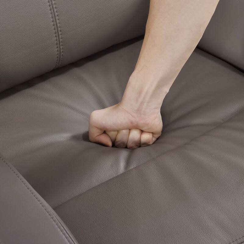 Creek 31.5" Leather Manual Swivel Glider Recliner - 360-Degree Swivel