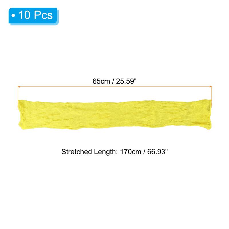 10Pcs Nylon Stockings Flower Fabric 26" for DIY Mesh Flowers Making - Light Yellow