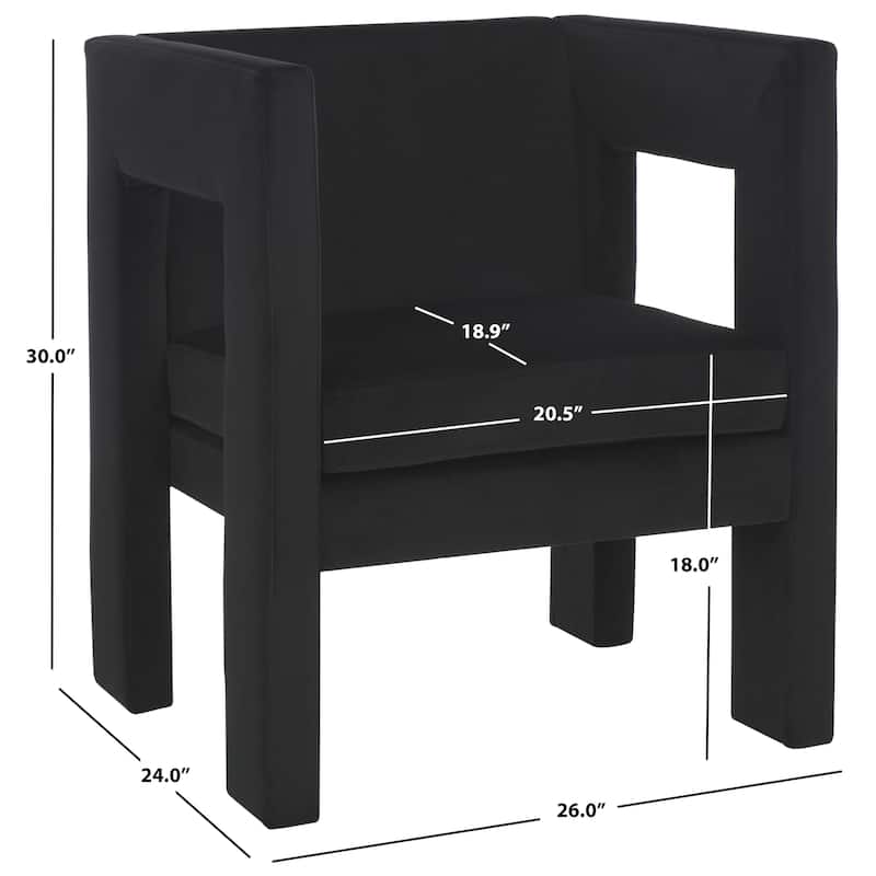 SAFAVIEH Noreena Cut Out Accent Chair - W26" x D24" x H30" - 26Wx24Dx30H