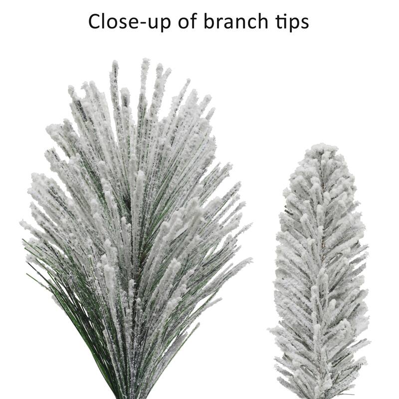 Puleo International 24" Flocked Decorated Artificial Christmas Wreath