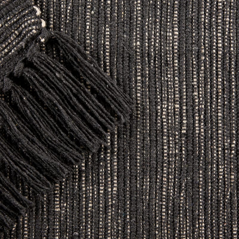 DII Gray and Off White 2-Tone Ribbed Rug 2x3 Ft - 24.0 In. L X 36.0 In. W X 0.2 In. H