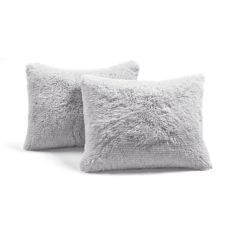 Lush Decor Emma Faux Fur Cozy Super Soft Oversized Duvet Cover 3Pc Set