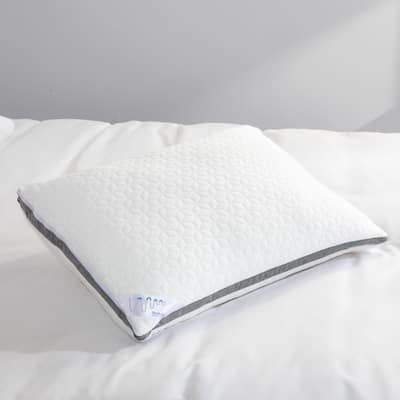 Brookstone Perfect 2-In-1 Comfort Pillow - White