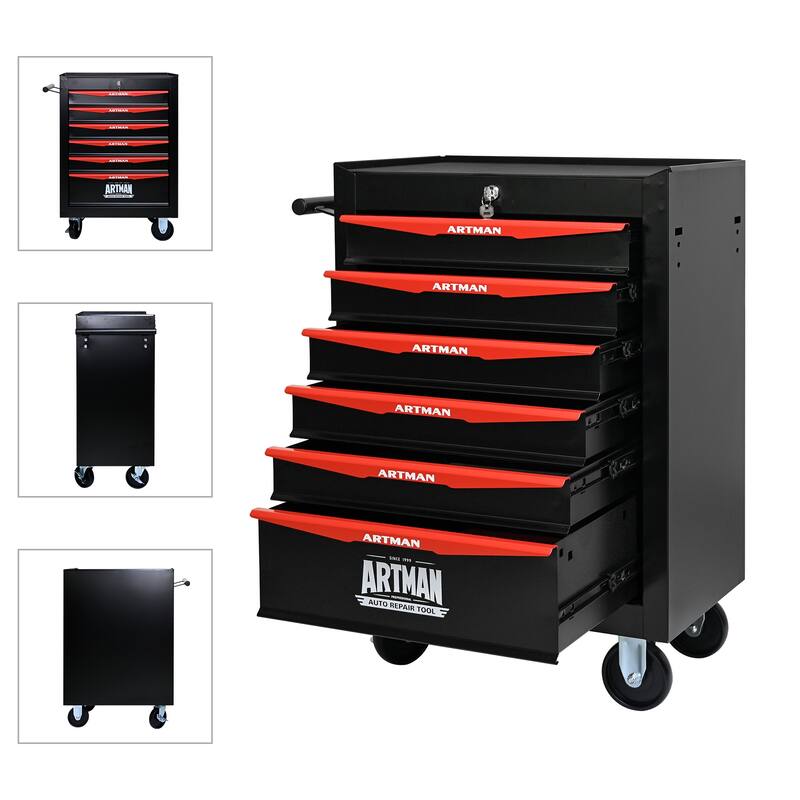 20" Rolling Metal Tool Chest with 6 Drawers for Garage & Workshop