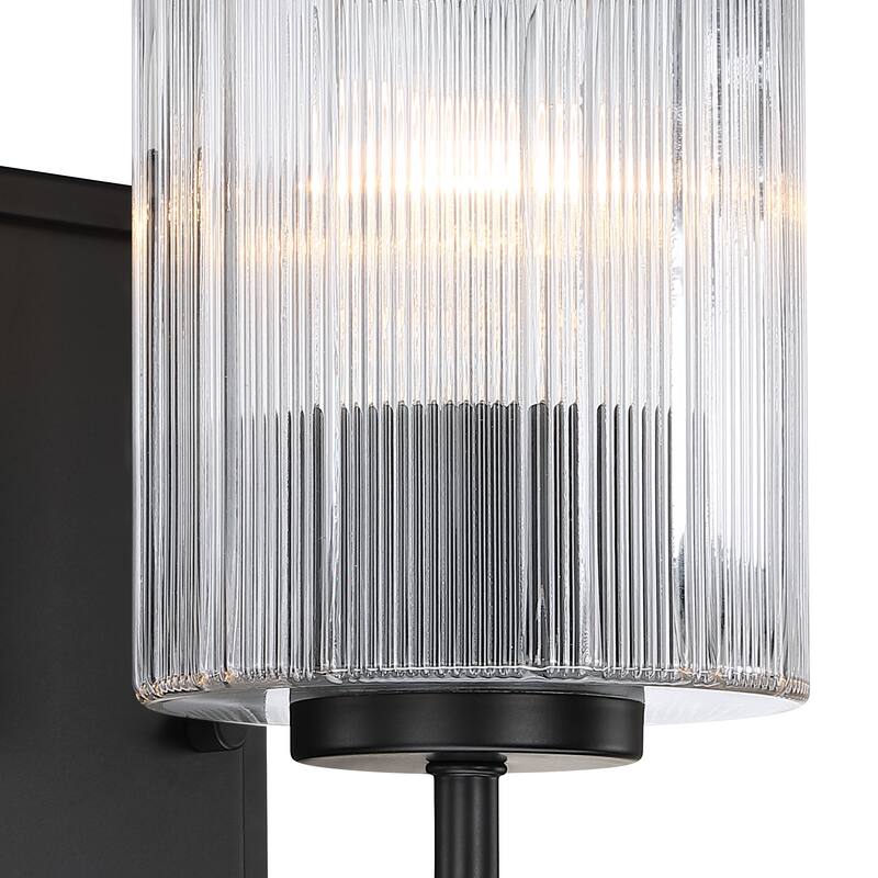 Aspen 4.75 in. 1-Light Matte Black Indoor Wall Sconce Light for Bathrooms - 10.25
