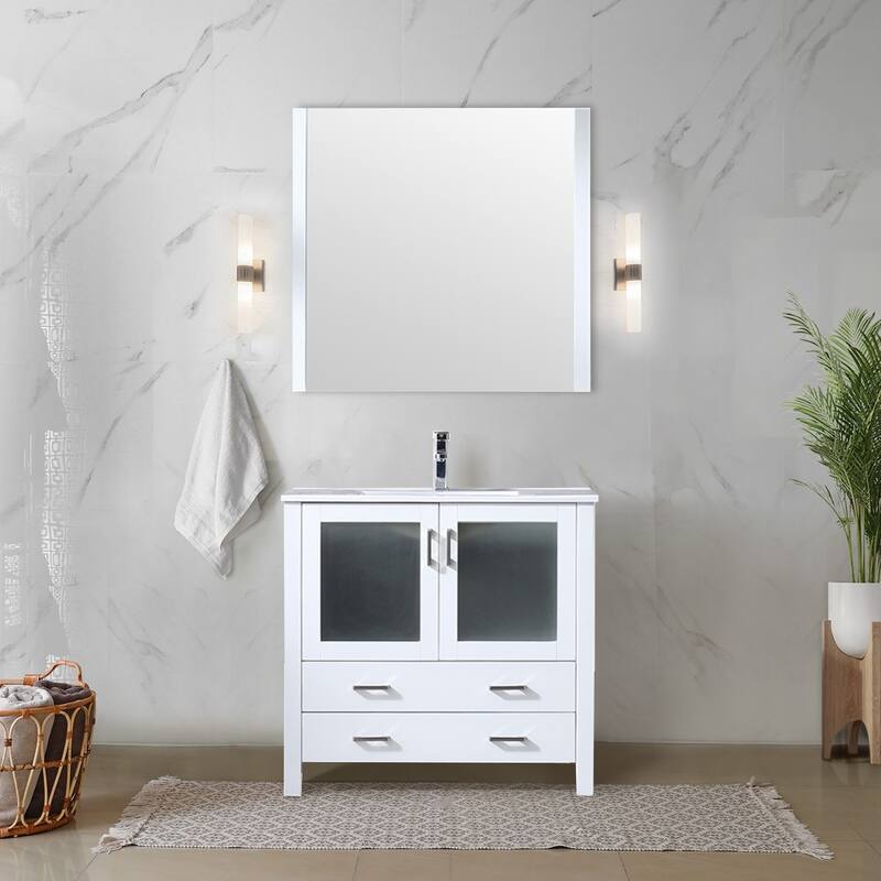 Lexora Volez 36 inch single Bathroom Vanity Complete Set With Faucet