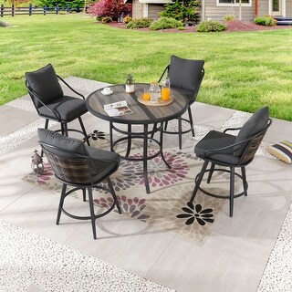 Patio Festival 4-Person Outdoor Bar Height Bistro Dining Set