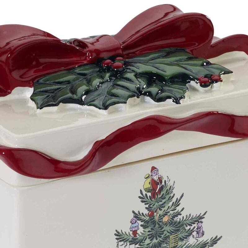 Spode® Christmas Tree Covered Box - Red