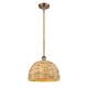 Option Brushed Brass / Natural Rattan