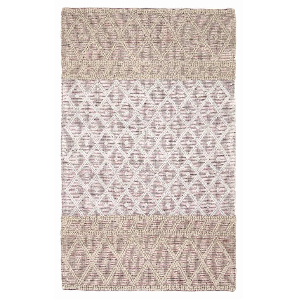 ECARPETGALLERY Braid weave Sienna Grey Wool Rug - 5'10 x 8'0