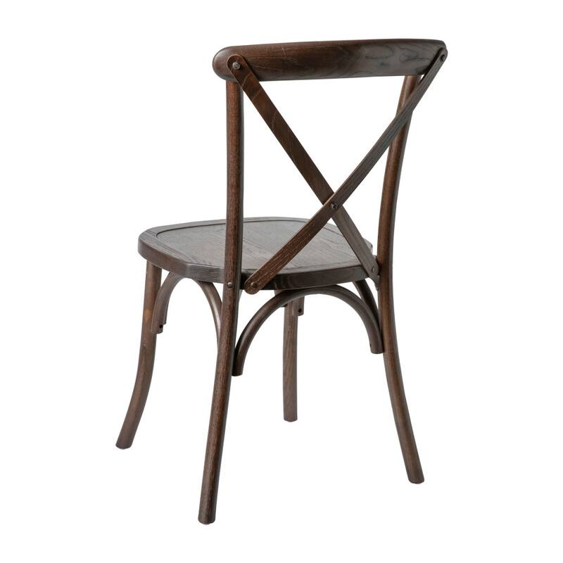 Stackable Wood Cross Back Chair