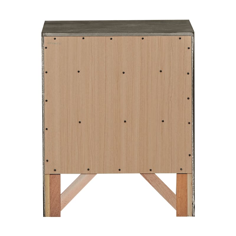 Marilla 3-drawer and Wood Nightstand