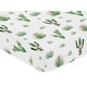 preview thumbnail 3 of 4, Sweet Jojo Designs Pink Green Boho Watercolor Cactus Floral Collection Fitted Crib Sheet