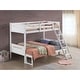 preview thumbnail 3 of 36, Twin over Full Bunk Bed with Angled Ladder & Convertible Design, White