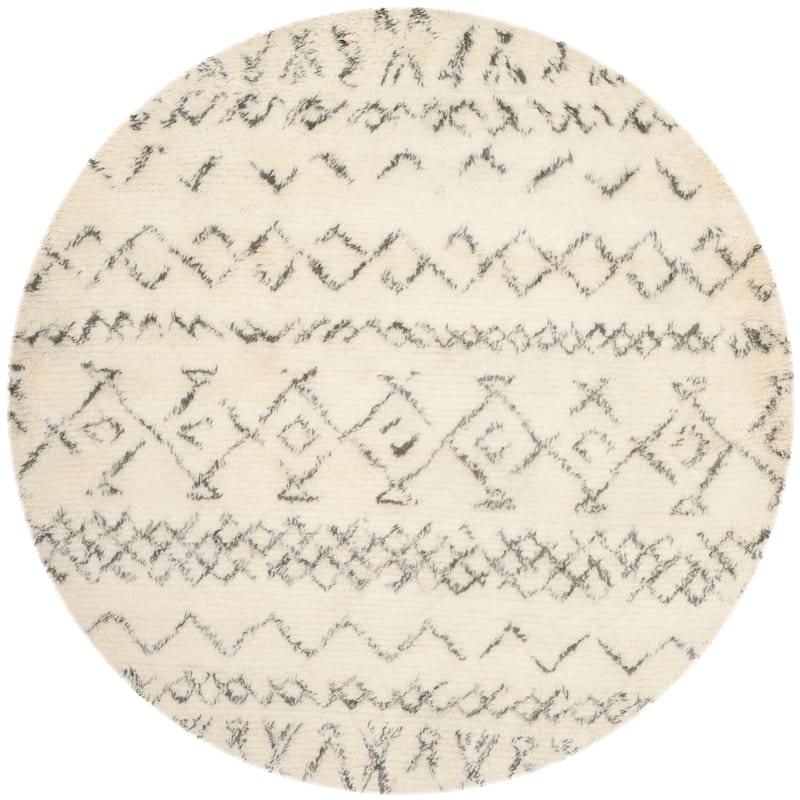 SAFAVIEH Handmade Casablanca Shag Agrita Tribal Wool Rug