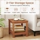 preview thumbnail 8 of 8, Gymax 2PCS 2-Tier Adirondack Side Table w/ Slatted Tabletop Storage