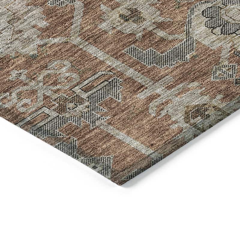 Machine Washable Indoor/ Outdoor Chantille Traditional Boho Rug