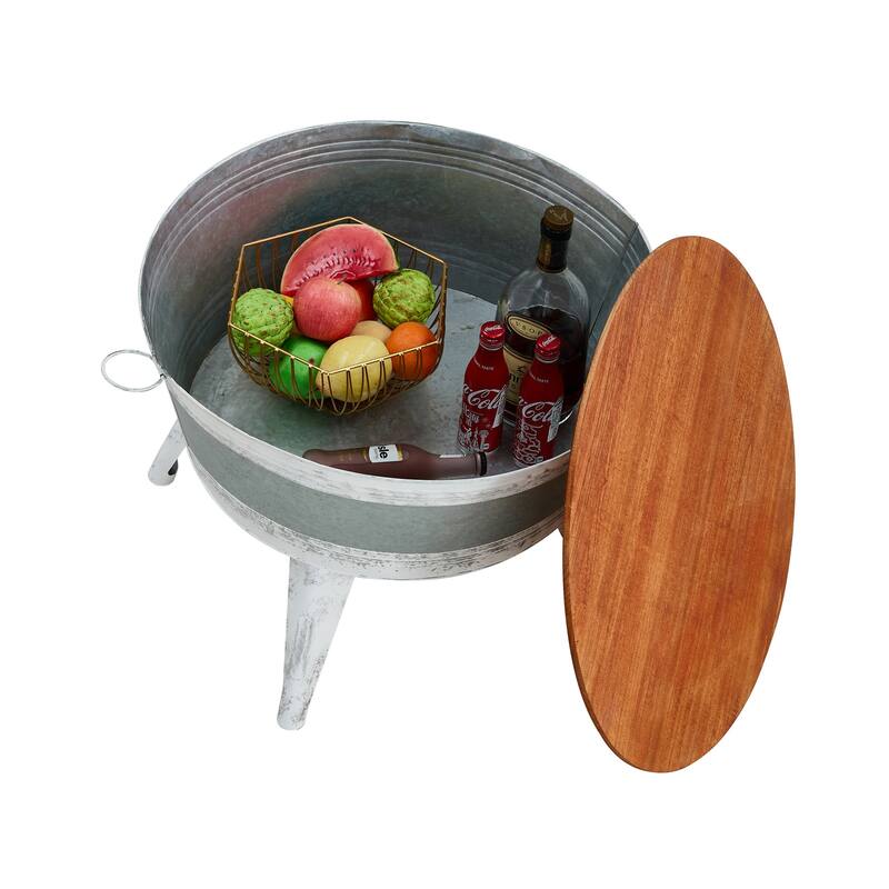 Metal Cocktail Table with Storage Space