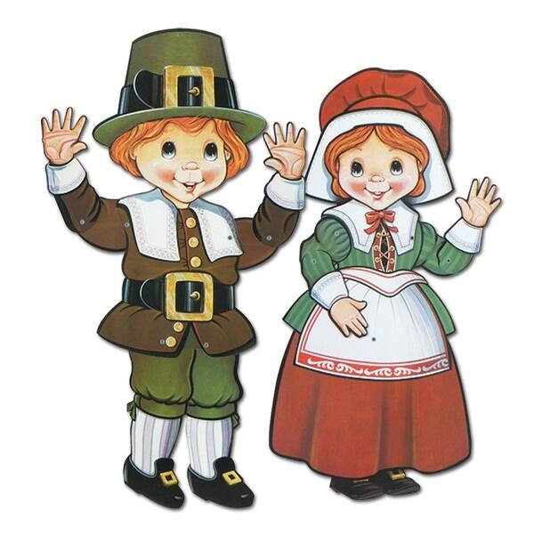 Shop Club Pack Of 12 Festive Pilgrim Boy Girl Jointed