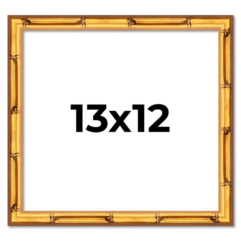 13x12 Frame Gold Bamboo Picture Frame - Complete Modern Photo Frame