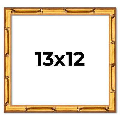 13x12 Frame Gold Bamboo Solid Wood Picture Frame | 1 Inch Moulding