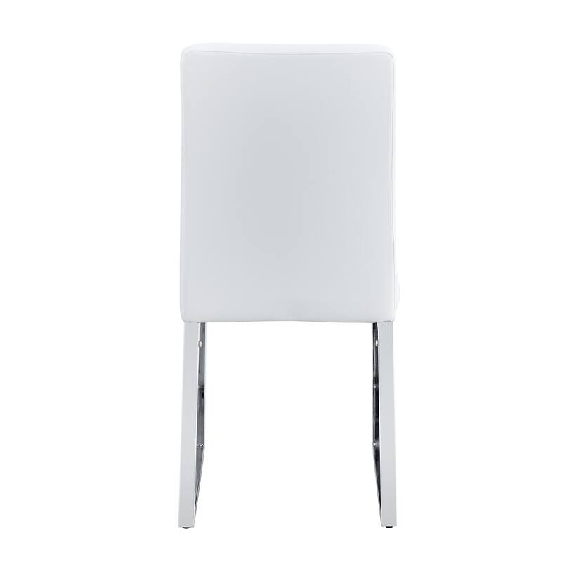 2-Pack - Premium PU Office, Dining Chairs w/ High-Density Foam, Sturdy Iron Legs