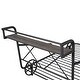 preview thumbnail 11 of 22, Twin Size Metal Bed with Four Wheels, Car Shaped Bedframe with Guardrails and X-Shaped Frame Shelf, Funny Design for Kids