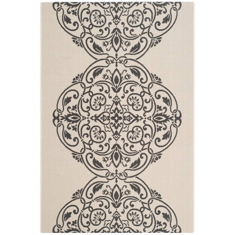 Martha Stewart by SAFAVIEH Topiary Signet Indoor/ Outdoor Waterproof Rug - 5'3" x 7'7" - Silhouette