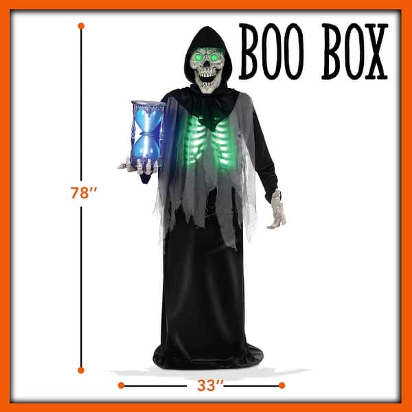 Halloween Animatronic Grim Reaper Outdoor Decor Sound and Motion