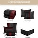 preview thumbnail 6 of 33, Nanshing Ester Red and Black 7-Piece Comforter Set