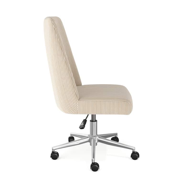 Martha Stewart Upholstered Height Adjustable Swivel Home Office Chair