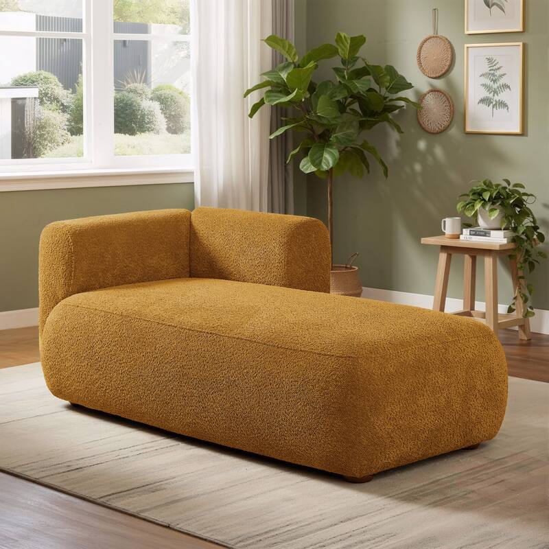 Upholstered Chaise Lounge, Quick assembly and maintenance - Orange