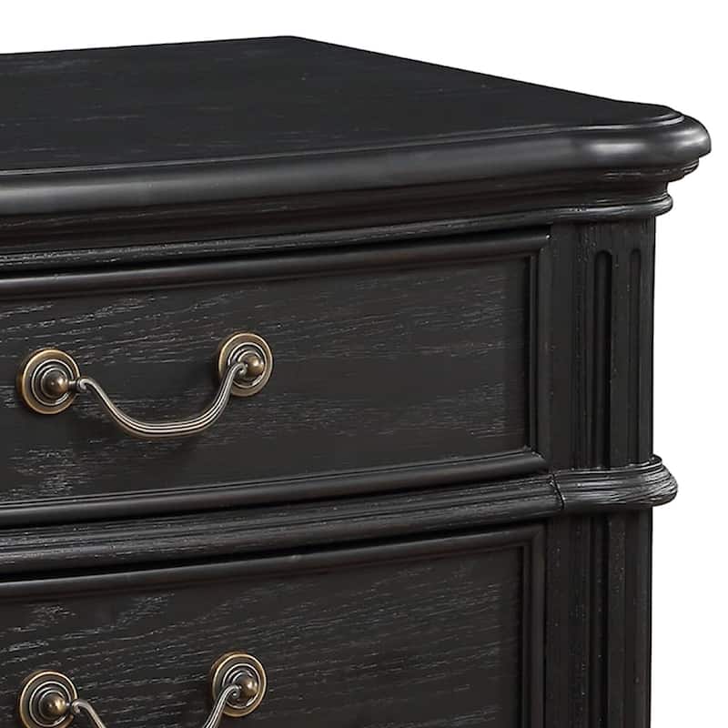 Bronze 3 Drawer 16.5 in. W Nightstand with Sturdy Hardware and Ample Storage