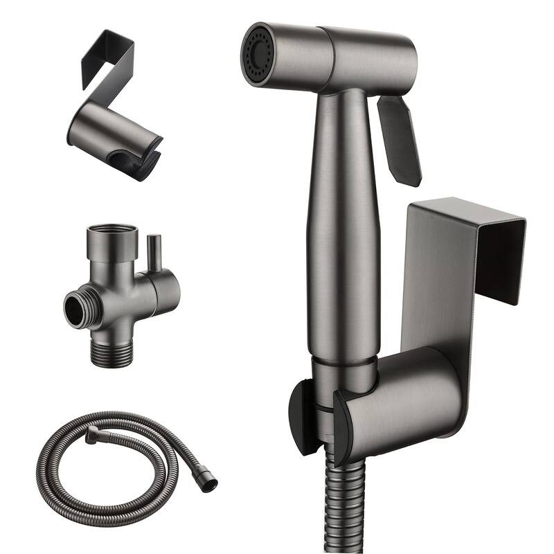 Clihome 1-Handle Bidet Faucet with Sprayer Holder - Black