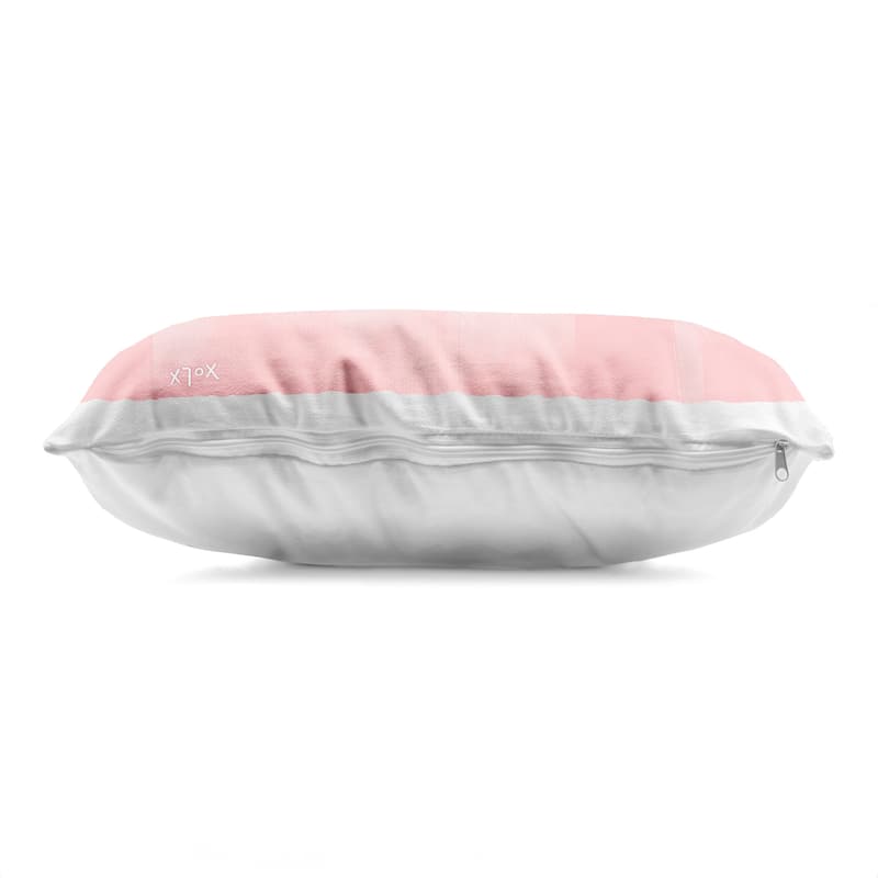 Stupell Pink XOXO with Hearts Decorative Printed Throw Pillow Design by LSR Design Studio