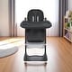 preview thumbnail 21 of 26, KISRAIS Portable Adjustable Baby High Chair with Safety Belt, Silent Lockable Wheels Black