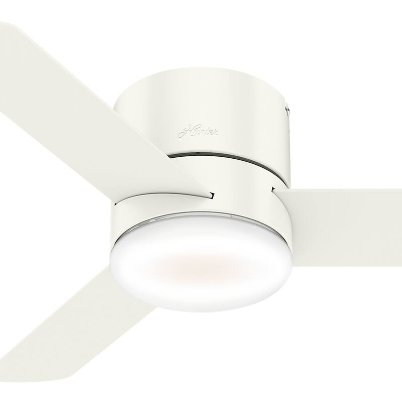 Hunter 44" Minimus Low Profile Ceiling Fan with LED Light, Handheld Remote - Contemporary, Transitional