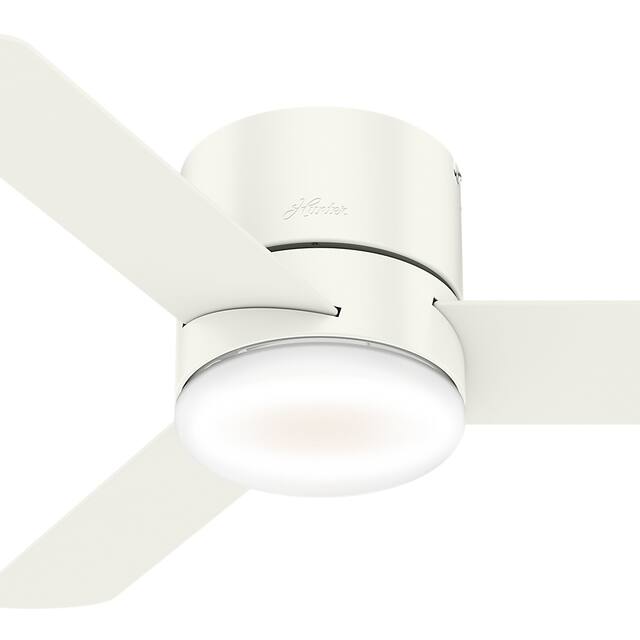 Hunter 44" Minimus Low Profile Ceiling Fan with LED Light, Handheld Remote