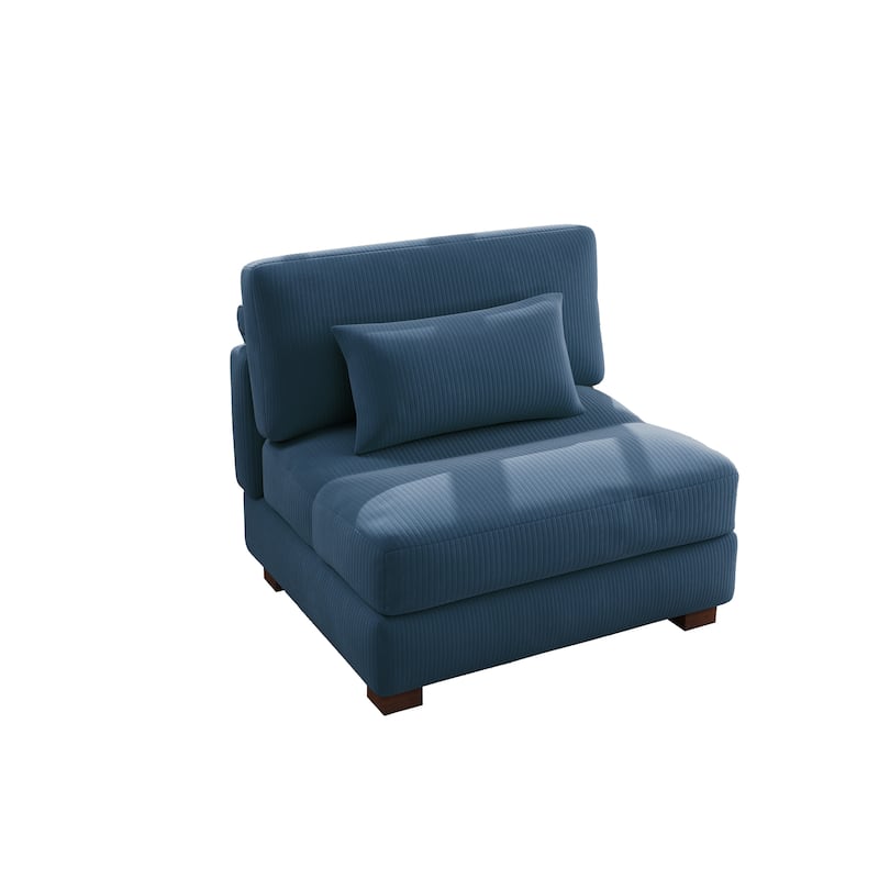 Modern Upholstered Armless Chair Accent Chair