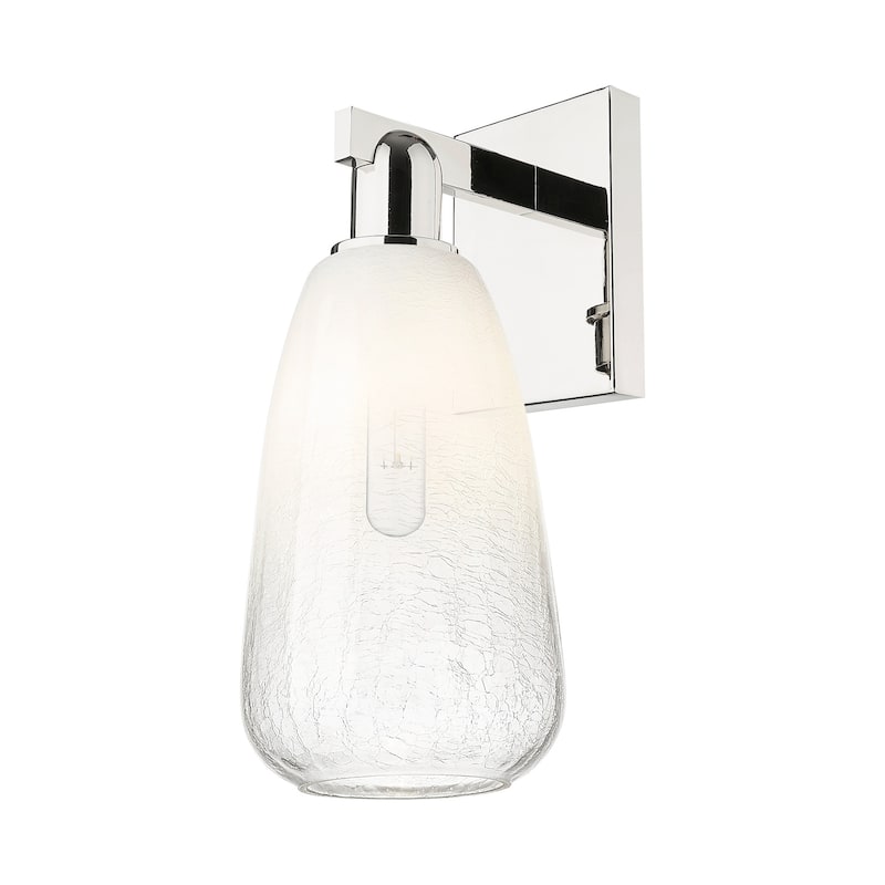 Innovations Lighting 716-1W-11-8 Brookhaven Almond Sconce Brookhaven - Polished Nickel / Opal