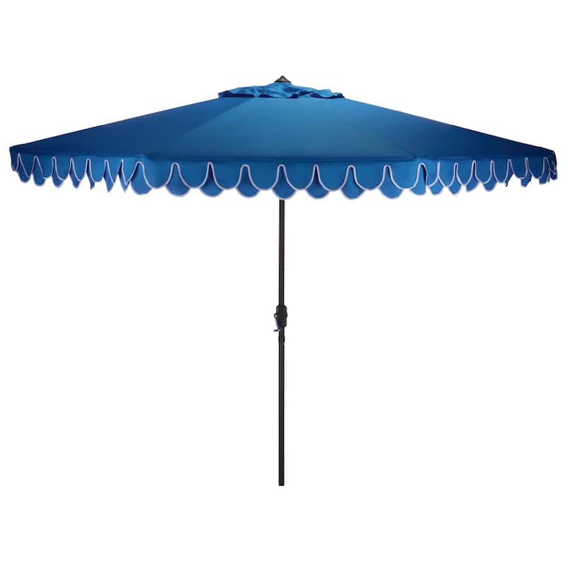 SAFAVIEH Outdoor Vilborg Valance 11Ft Round Umbrella