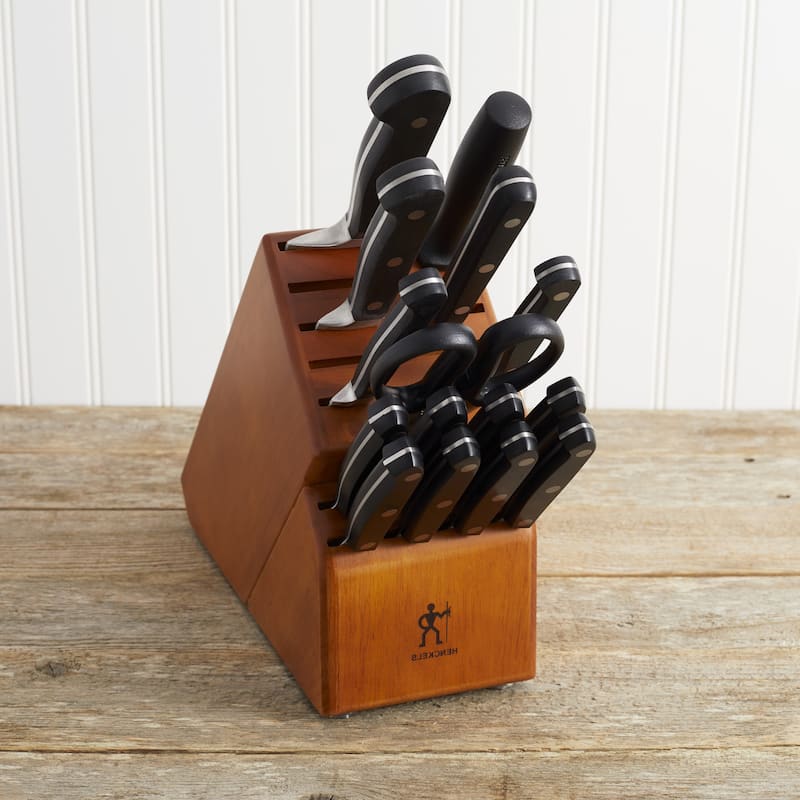 Henckels Classic 16-Pc Knife Block Set, Chef’s Knife, Steak Knives, Black - Natural
