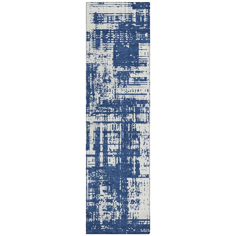 Machine Washable Indoor/ Outdoor Chantille Solid Abstract Rug