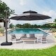 preview thumbnail 1 of 42, Crestlive Products 12ft Round Double Top Cantilever Patio Umbrella with 7-position Adjustment