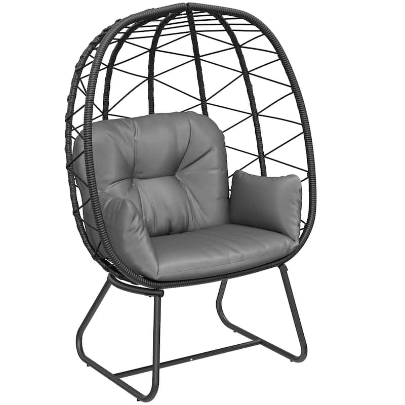 Kamali Egg Chair with Stand - Black
