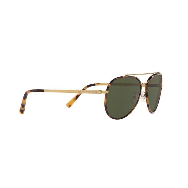 Green Solid Metal Aviator Sunglasses
