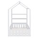 preview thumbnail 7 of 31, Modern Wood House Bed, with Fence and Detachable and Movable Storage Shelves