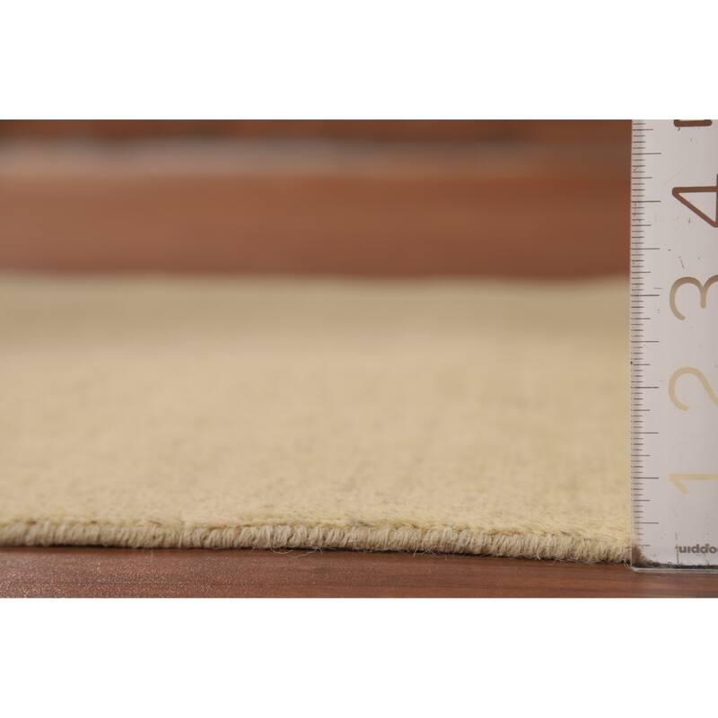 Modern Gabbeh Oriental Foyer Rug Beige Handmade Wool Carpet - 2'7"x 3'11"